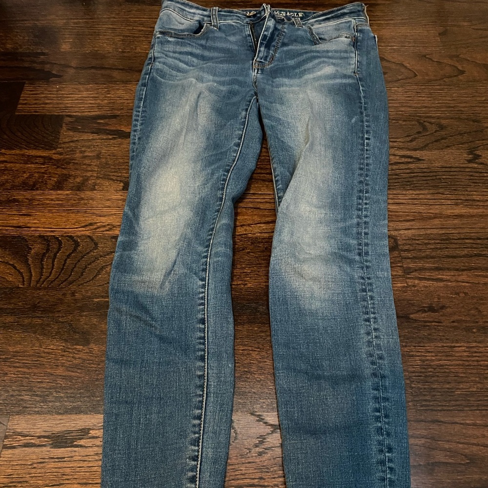 American eagle super stretchy high rise jeans size:4